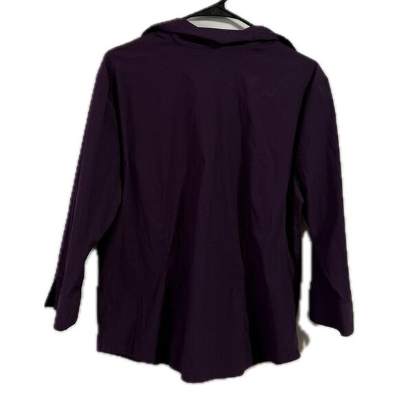 Fred David Stretch Purple Shirt - Picture 2 of 4